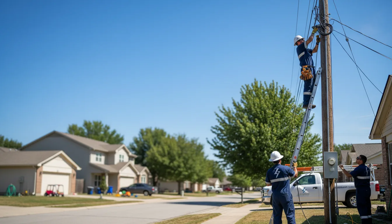 Residential electrician providing installation services in Johnson City, TX